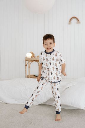ست لباس راحتی سفید بچه گانه طرح دار Luna Kids Collection - کد 940073382