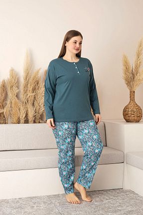 ست لباس راحتی آبی زنانه گلدار Nisanca - کد 474814770