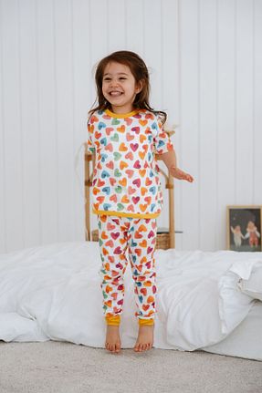 ست لباس راحتی زرد بچه گانه %100 پنبه Luna Kids Collection - کد 940073184
