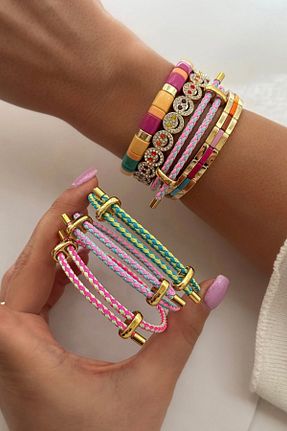 دستبند جواهر رنگی زنانه استیل (فولاد) stravis - کد 939190536