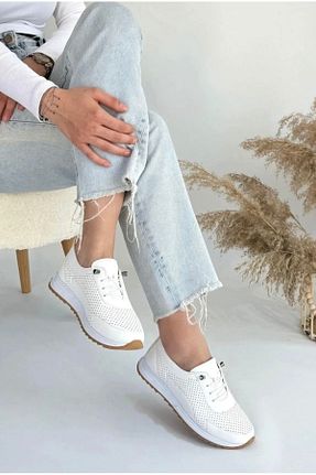 کفش پیاده روی سفید زنانه چرم مصنوعی HT FREEDOM - کد 886035460
