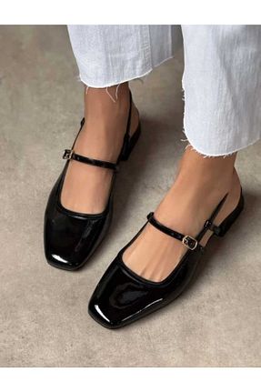 کفش پاشنه بلند کلاسیک مشکی زنانه چرم لاکی POMELO MODA - کد 940022322