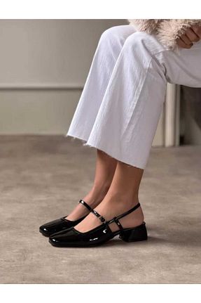 کفش پاشنه بلند کلاسیک مشکی زنانه چرم لاکی POMELO MODA - کد 940022322