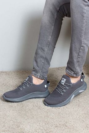 کفش اسنیکر طوسی مردانه بند دار Fast Step - کد 126444032