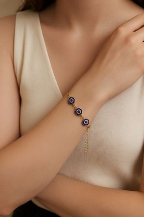 دستبند جواهر طلائی زنانه زیرکن Arzu Butik - کد 849615866