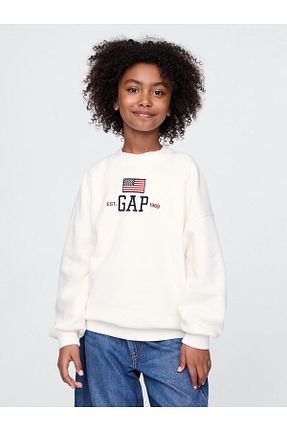 سوئیشرت سفید بچه گانه چاپی GAP - کد 900191515