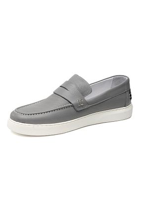 کفش اسنیکر طوسی مردانه چرم اصل Greyder - کد 767499092