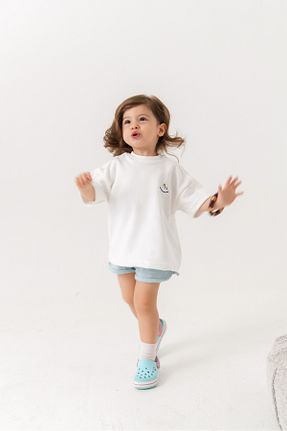 تیشرت سفید بچه گانه اورسایز elibaby - کد 940107951