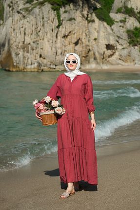 لباس زرشکی زنانه بافتنی LOCCO - کد 940059550