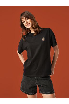 تیشرت مشکی زنانه رگولار Galatasaray - کد 940079112