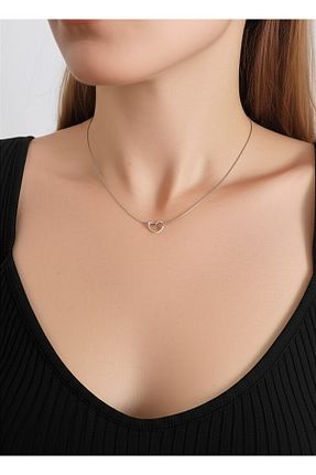 گردنبند استیل ( فولاد ) طوسی زنانه استیل (فولاد) HND - کد 927820488