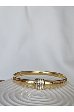 دستبند استیل (فولاد) زرد زنانه استیل (فولاد) Roya Happiness - کد 940125350