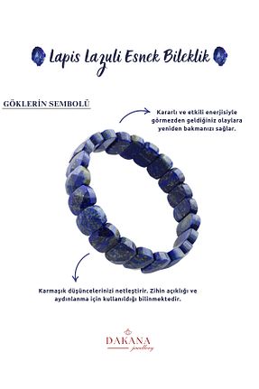 دستبند جواهر آبی زنانه سنگ طبیعی DAKANA JEWELLERY - کد 940096260