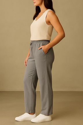 شلوار طوسی زنانه مخلوط کتان Royalside - کد 940088631