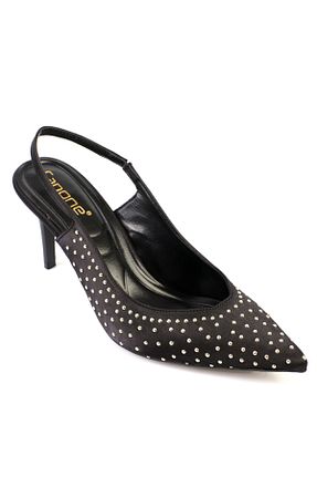 کفش پاشنه بلند کلاسیک مشکی زنانه چرم مصنوعی Capone Outfitters - کد 940095164