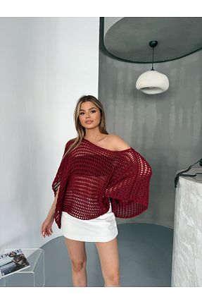 پلیور زرشکی زنانه Ajurlu LEA - کد 940101054