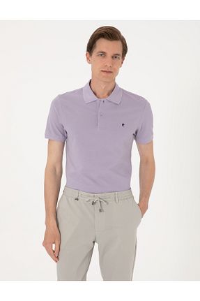 پولوشرت بنفش مردانه %100 پنبه Pierre Cardin - کد 833422264