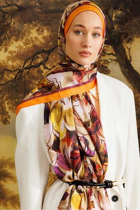 شال نارنجی زنانه پنبه ای Mooncorn - کد 940250385