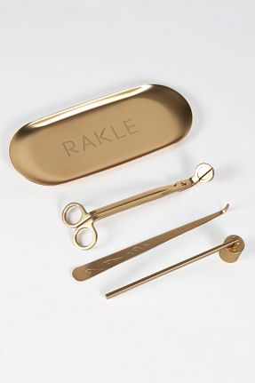 شمعدان و شمع گیر آبی فلزی Rakle - کد 798127175