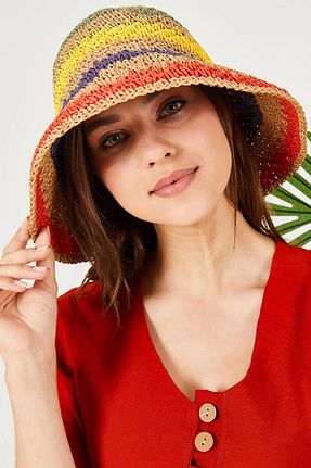 کلاه قهوه ای زنانه حصیر Axesoire - کد 40779492