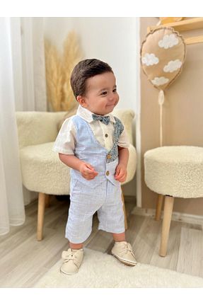 ست نوزادی آبی بچه گانه پنبه ای Bebezade - کد 938133436