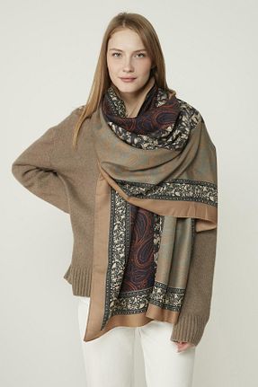 شال قهوه ای زنانه پلی استر Y-London - کد 3445945
