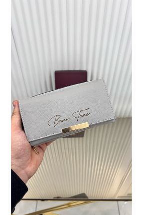 کیف پول طوسی زنانه ابعاد بزرگ patideri - کد 896565027