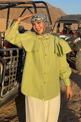 پیراهن حجاب سبز زنانه رگولار LOCCO - کد 900965366