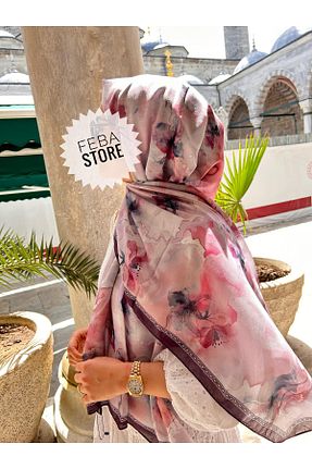 شال صورتی زنانه پنبه ای FEBA STORE - کد 940146570
