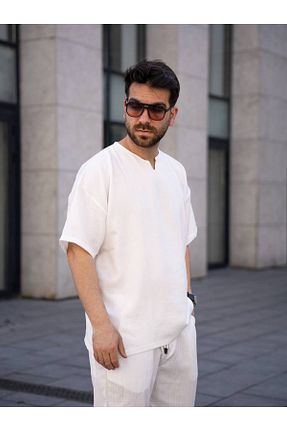تیشرت سفید مردانه Relaxed Gameyal - کد 925434271