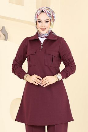 ست بالاتنه و پائین تنه حجاب رنگی زنانه رگولار Modaselvim - کد 940208202