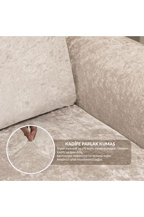 کاور مبل قهوه ای مخمل riselerhome - کد 809531102