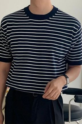تیشرت سرمه ای مردانه Relaxed COOL TARZ - کد 816144252
