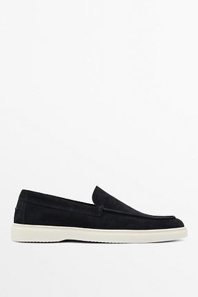 کفش لوفر آبی مردانه پاشنه کوتاه (1 - 4 سانتی متر) Massimo Dutti - کد 940184498