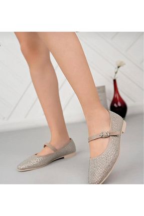 بابت بژ زنانه جیر GOLD SHOES - کد 939295345