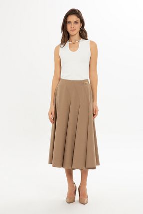 دامن بژ زنانه ساده GIZIA - کد 940184004