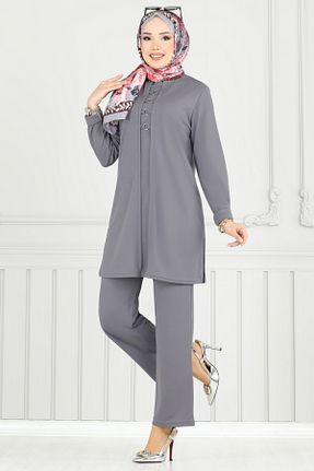 ست بالاتنه و پائین تنه حجاب رنگی زنانه گشاد Modaselvim - کد 940210877