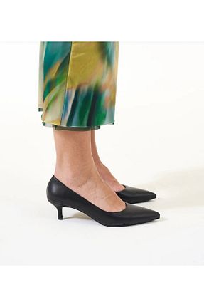 کفش پاشنه بلند کلاسیک مشکی زنانه چرم Rugano - کد 940217986