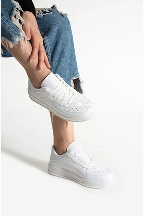 کفش اسنیکر سفید زنانه بند دار AlbiShoes - کد 938759320