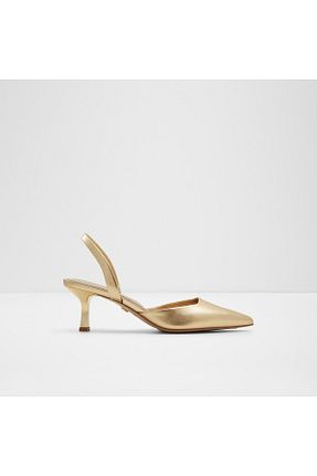 کفش پاشنه بلند کلاسیک طلائی زنانه چرم مصنوعی Aldo - کد 858840566