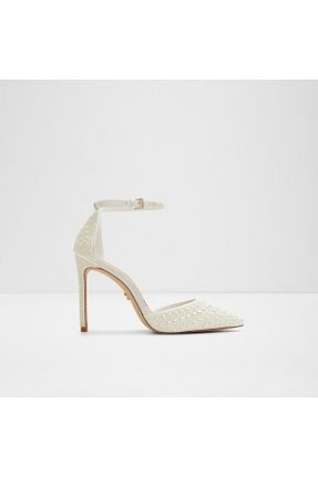 کفش پاشنه بلند کلاسیک سفید زنانه پارچه Aldo - کد 683327414