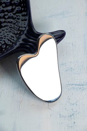 ابزار ماساژ صورت طوسی Gua Sha Deniz Doğal Taş - کد 940337280