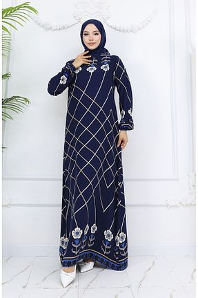 لباس حجاب سرمه ای Relaxed sefamerve - کد 940260360