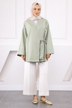 کیمونو و کافتان خاکی زنانه پنبه ای İmajButik - کد 940258185