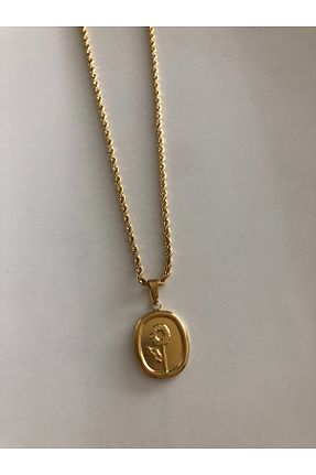 گردنبند استیل ( فولاد ) طلائی استیل (فولاد) MeSin Store - کد 906086460