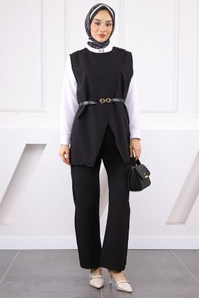 ست بالاتنه و پائین تنه حجاب مشکی زنانه رگولار İmajButik - کد 940259187