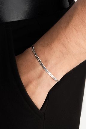 دستبند نقره متالیک مردانه 925 عیار So Chic - کد 940267680