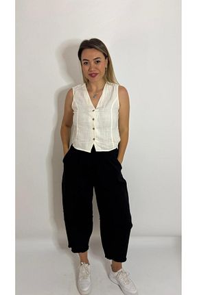 شلوار مشکی زنانه پاچه کش دار HT Boutique - کد 940309065