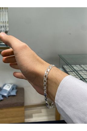 دستبند نقره مردانه 925 عیار Kiriş Gümüş - کد 785203498
