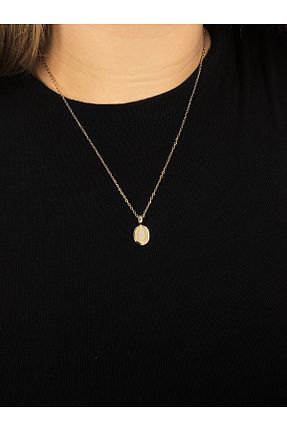 گردنبند استیل ( فولاد ) زرد زنانه استیل (فولاد) LEROSY CO - کد 938111197